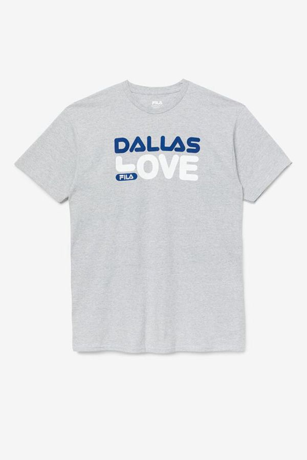 Camisetas Fila Homem Cinzentas - Fila Dallas Love Portugal Lisboa,WRTY-95813